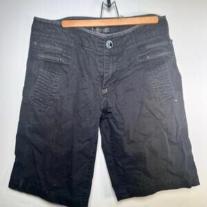 SMASH Black Cargo Shorts with Belt Loops